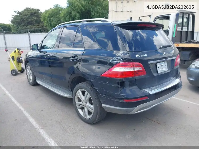 2013 Mercedes-Benz Ml 350 VIN: 4JGDA5JB2DA202605 Lot: 42224303
