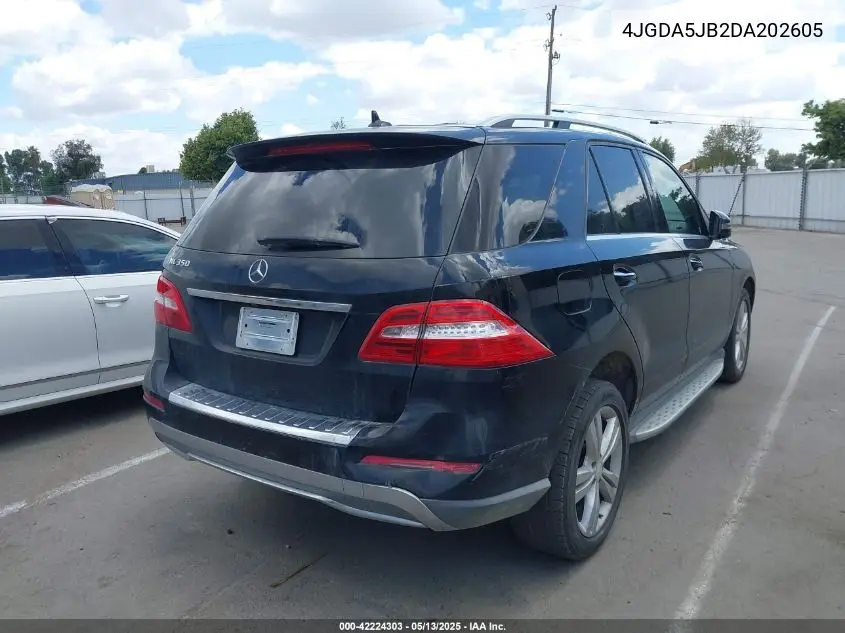 2013 Mercedes-Benz Ml 350 VIN: 4JGDA5JB2DA202605 Lot: 42224303
