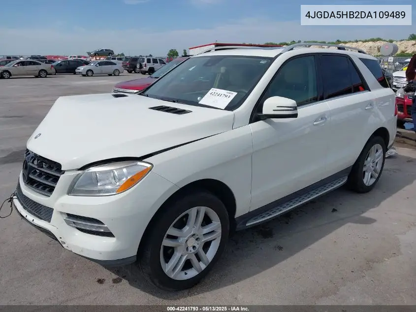2013 Mercedes-Benz Ml 350 4Matic VIN: 4JGDA5HB2DA109489 Lot: 42241793