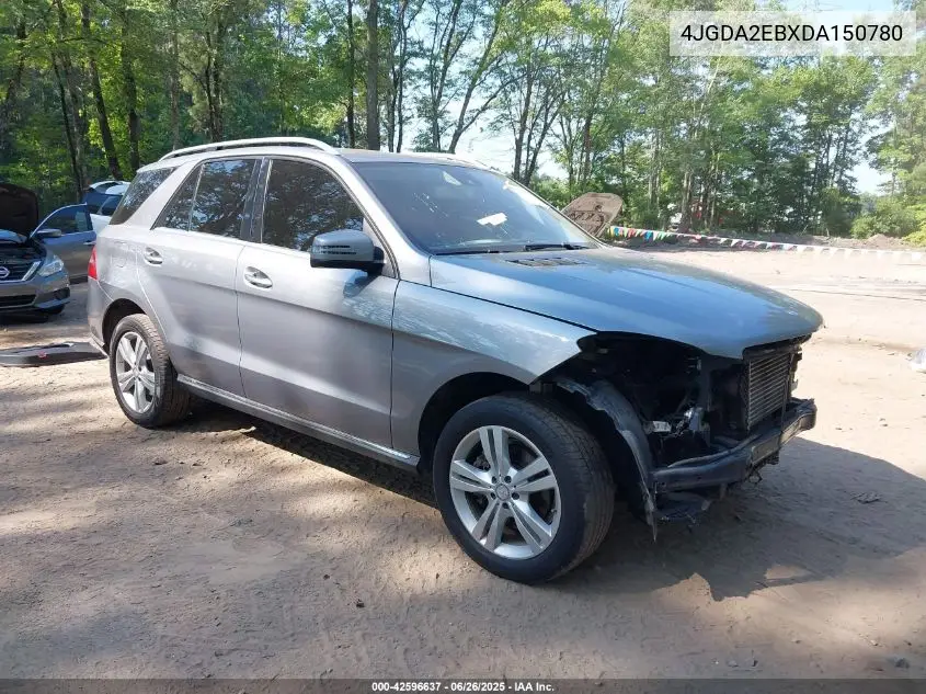2013 Mercedes-Benz Ml 350 Bluetec 4Matic VIN: 4JGDA2EBXDA150780 Lot: 42596637
