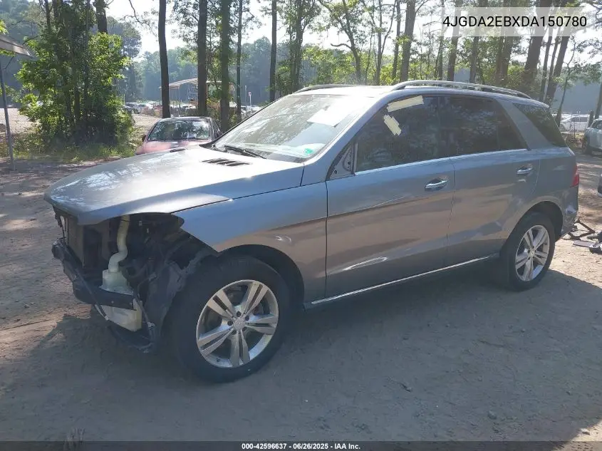 2013 Mercedes-Benz Ml 350 Bluetec 4Matic VIN: 4JGDA2EBXDA150780 Lot: 42596637