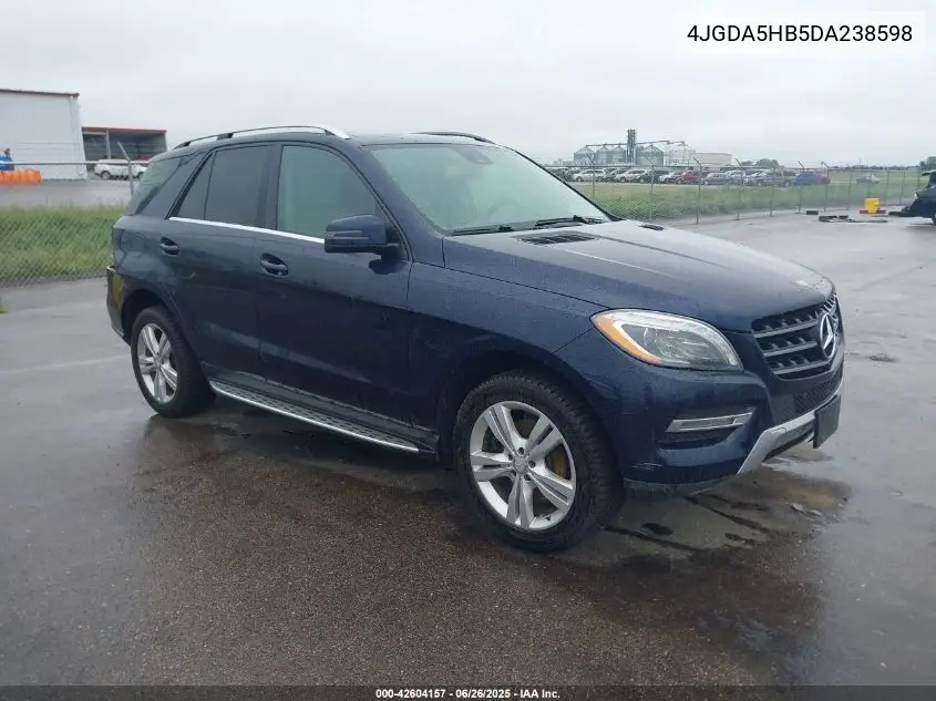2013 Mercedes-Benz Ml 350 4Matic VIN: 4JGDA5HB5DA238598 Lot: 42604157