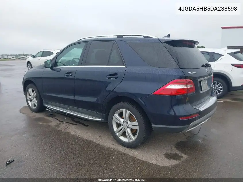 2013 Mercedes-Benz Ml 350 4Matic VIN: 4JGDA5HB5DA238598 Lot: 42604157