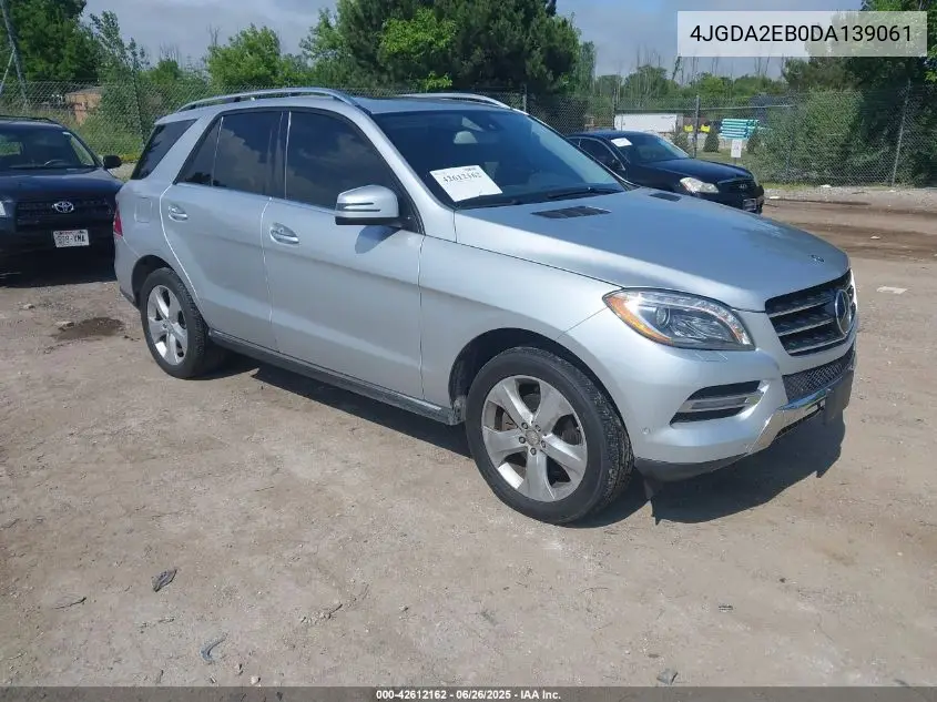 2013 Mercedes-Benz Ml 350 Bluetec 4Matic VIN: 4JGDA2EB0DA139061 Lot: 42612162