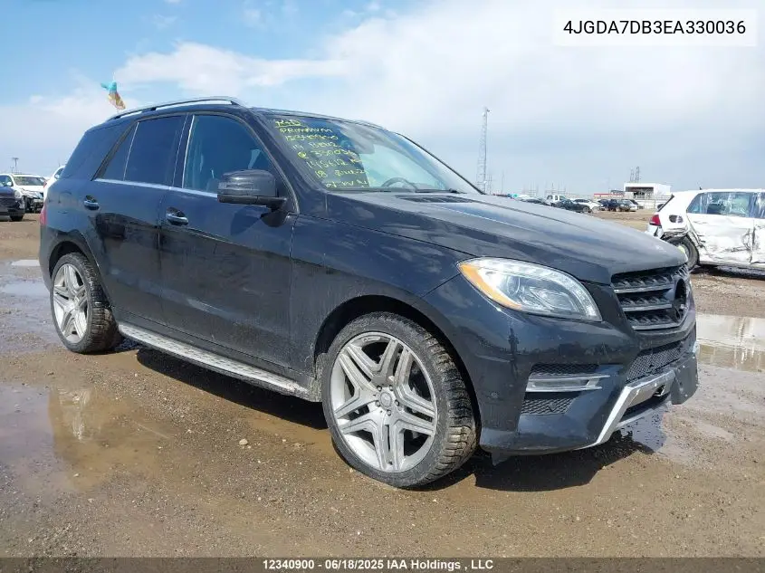 2014 Mercedes-Benz Ml 550 4Matic VIN: 4JGDA7DB3EA330036 Lot: 12340900