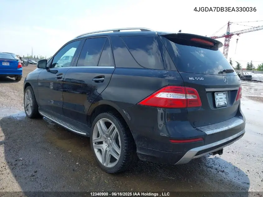 2014 Mercedes-Benz Ml 550 4Matic VIN: 4JGDA7DB3EA330036 Lot: 12340900