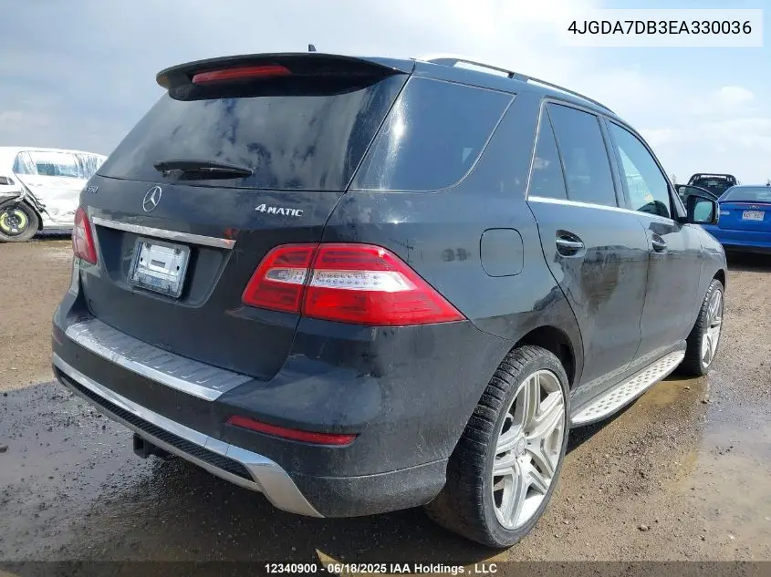 2014 Mercedes-Benz Ml 550 4Matic VIN: 4JGDA7DB3EA330036 Lot: 12340900