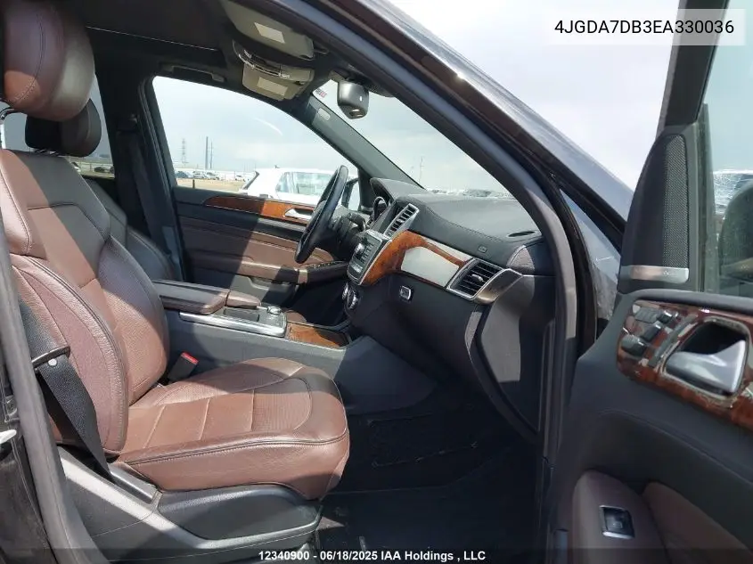 2014 Mercedes-Benz Ml 550 4Matic VIN: 4JGDA7DB3EA330036 Lot: 12340900