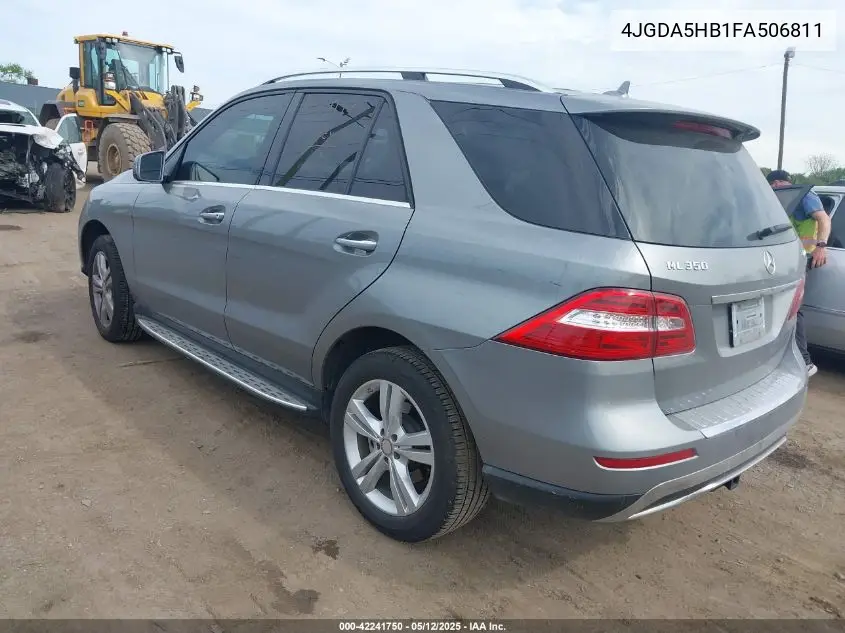 2015 Mercedes-Benz Ml 350 4Matic VIN: 4JGDA5HB1FA506811 Lot: 42241750