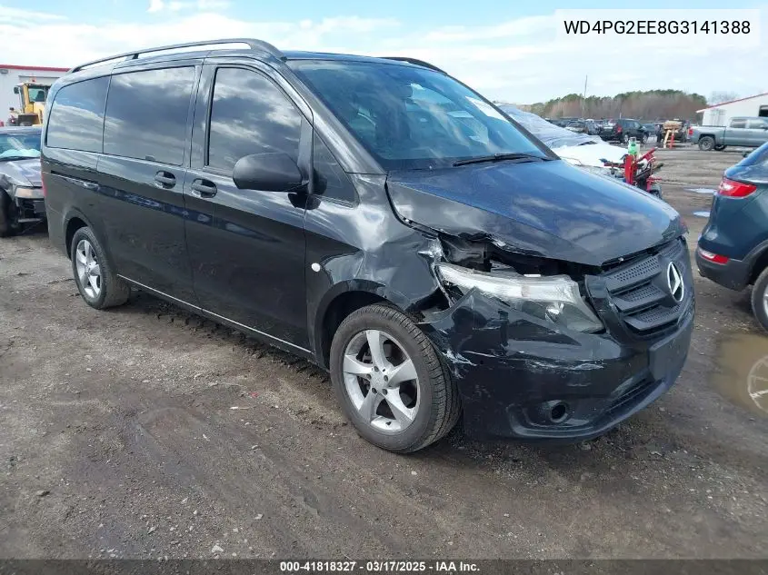 2016 Mercedes-Benz Metris VIN: WD4PG2EE8G3141388 Lot: 41818327