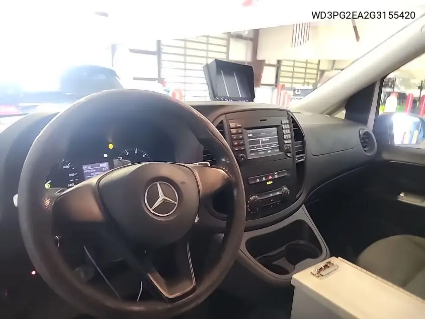 2016 Mercedes-Benz Metris VIN: WD3PG2EA2G3155420 Lot: 42250091