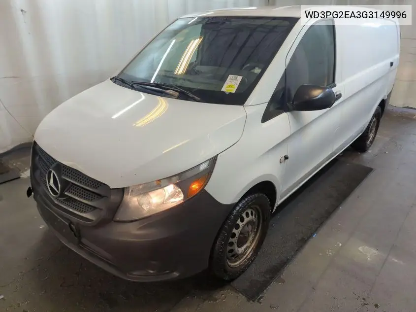 2016 Mercedes-Benz Metris VIN: WD3PG2EA3G3149996 Lot: 42262649