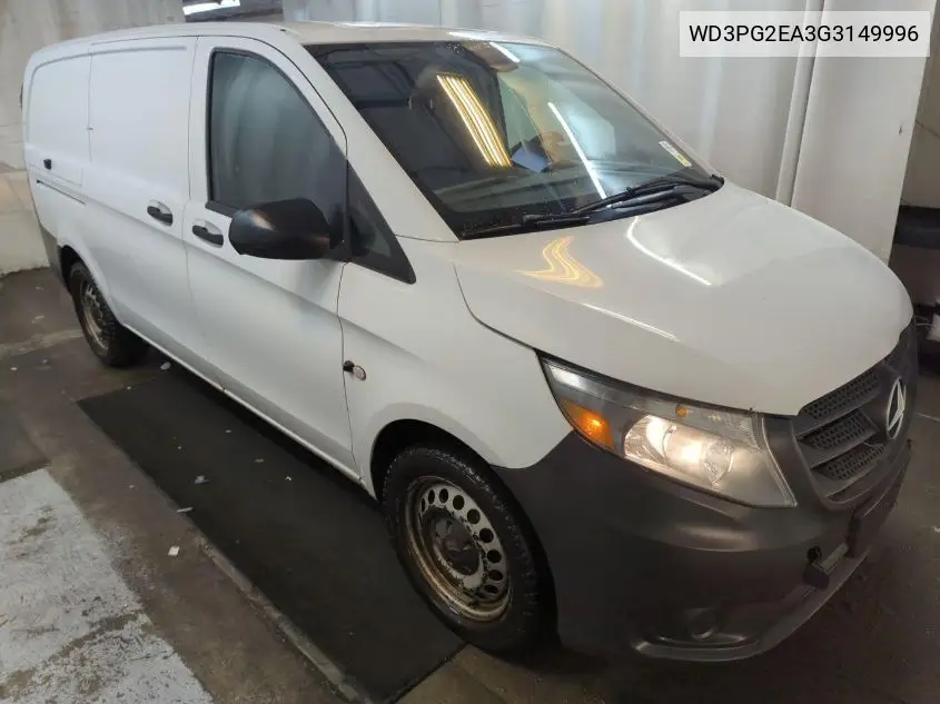 2016 Mercedes-Benz Metris VIN: WD3PG2EA3G3149996 Lot: 42262649