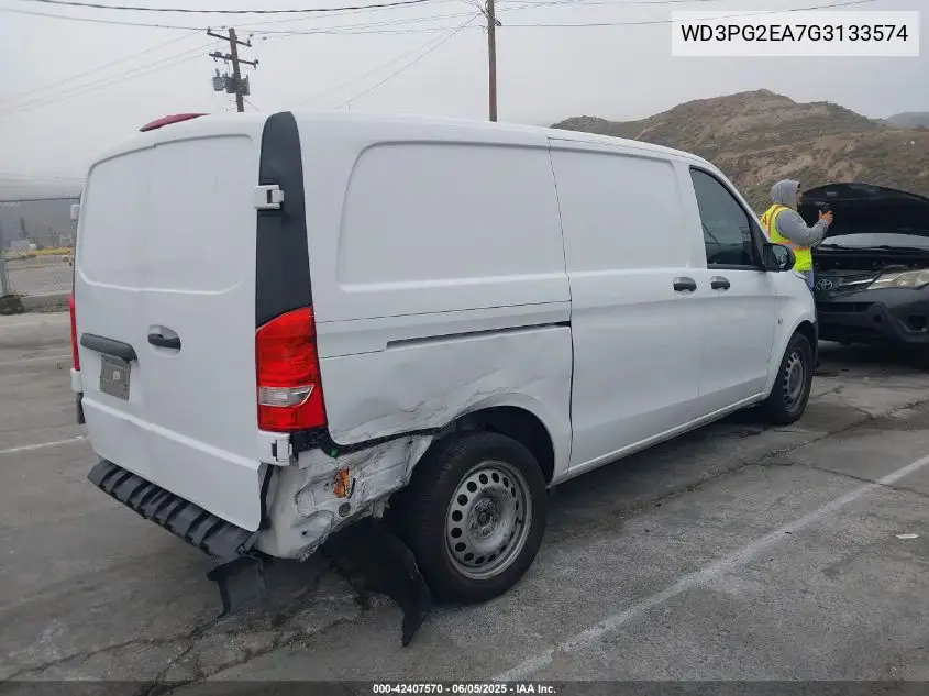 2016 Mercedes-Benz Metris VIN: WD3PG2EA7G3133574 Lot: 42407570