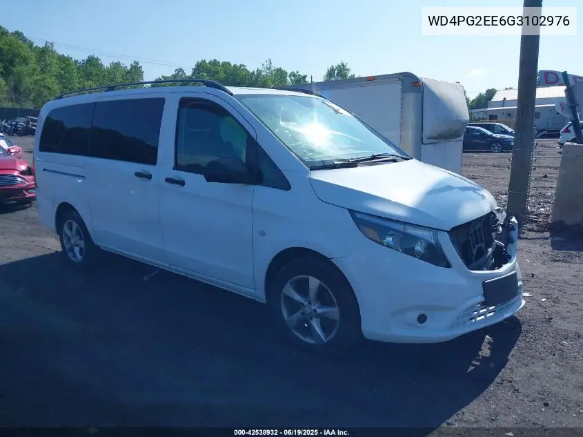 2016 Mercedes-Benz Metris VIN: WD4PG2EE6G3102976 Lot: 42538932