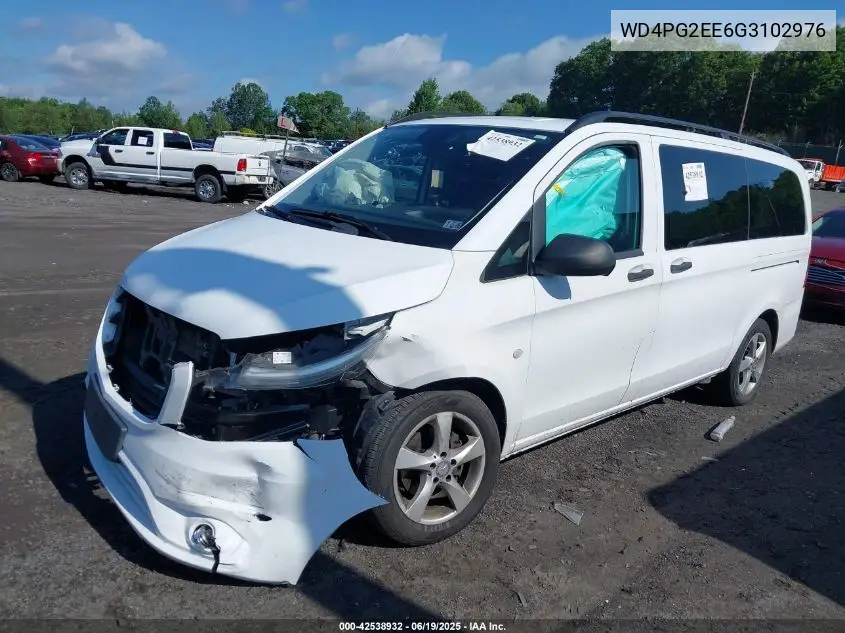 2016 Mercedes-Benz Metris VIN: WD4PG2EE6G3102976 Lot: 42538932
