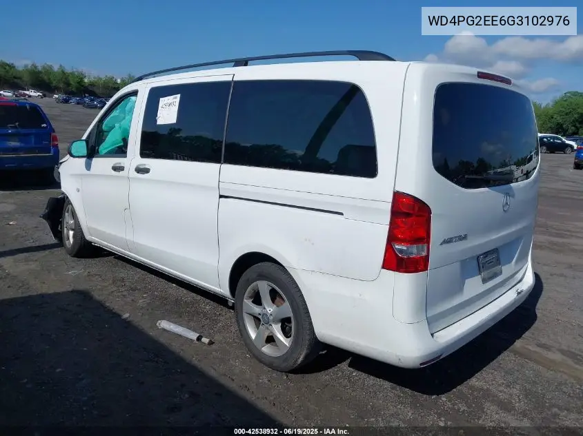 2016 Mercedes-Benz Metris VIN: WD4PG2EE6G3102976 Lot: 42538932
