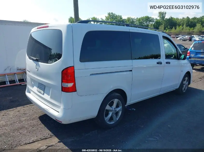 2016 Mercedes-Benz Metris VIN: WD4PG2EE6G3102976 Lot: 42538932