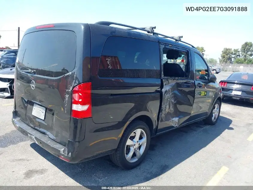 2016 Mercedes-Benz Metris VIN: WD4PG2EE7G3091888 Lot: 42636184