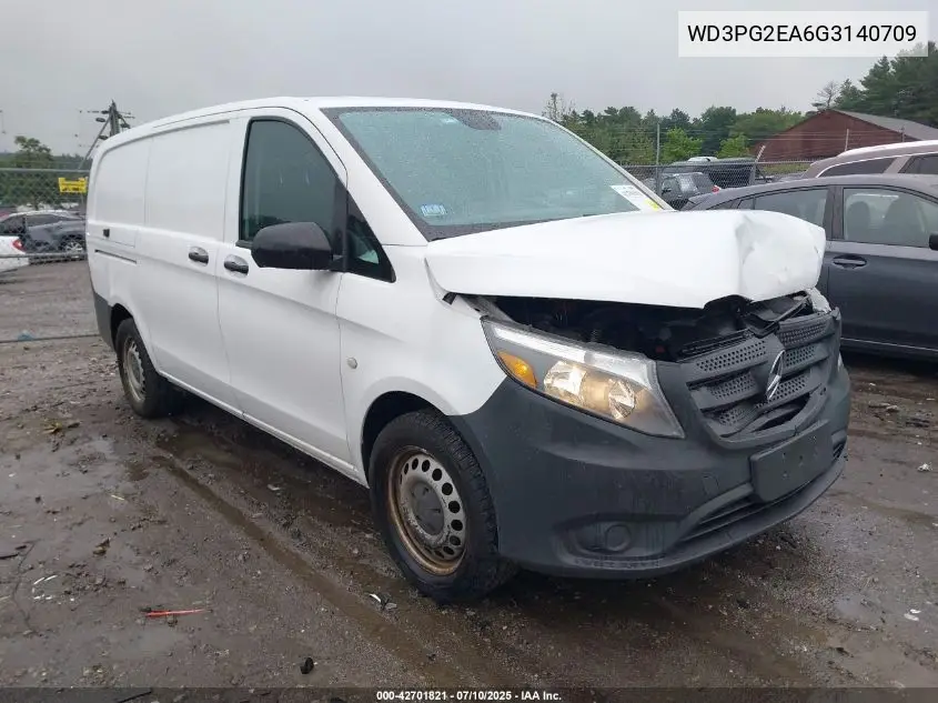 2016 Mercedes-Benz Metris VIN: WD3PG2EA6G3140709 Lot: 42701821