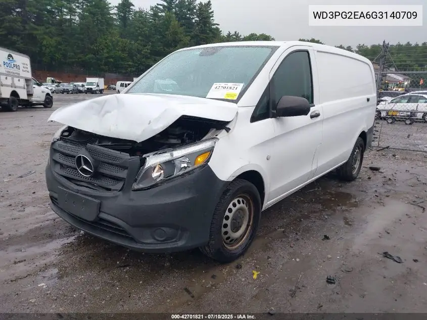 2016 Mercedes-Benz Metris VIN: WD3PG2EA6G3140709 Lot: 42701821