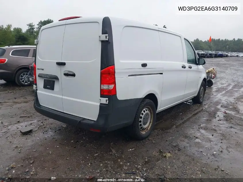 2016 Mercedes-Benz Metris VIN: WD3PG2EA6G3140709 Lot: 42701821