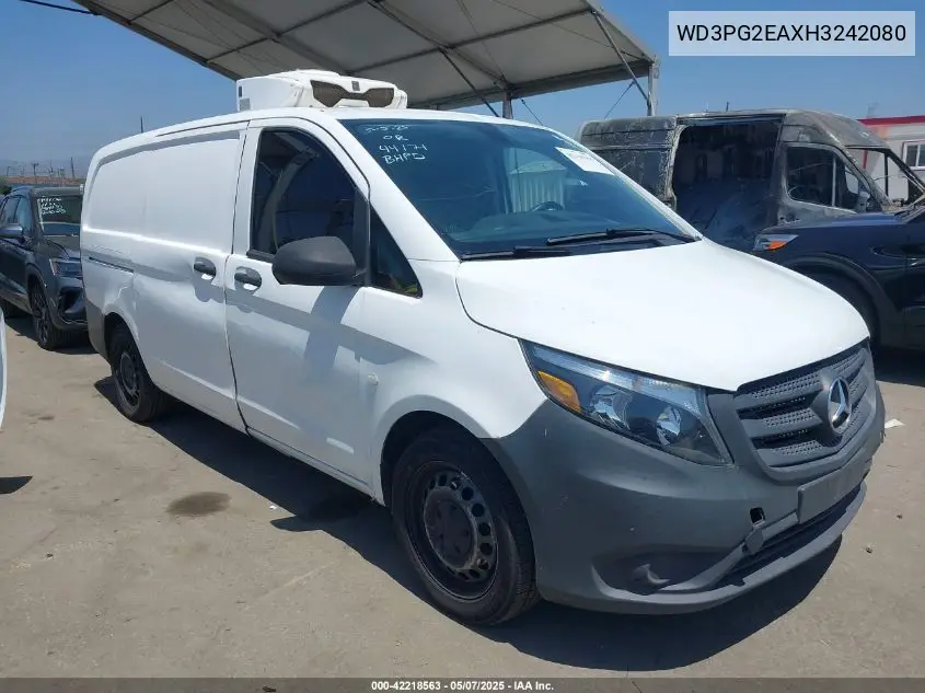 2017 Mercedes-Benz Metris VIN: WD3PG2EAXH3242080 Lot: 42218563