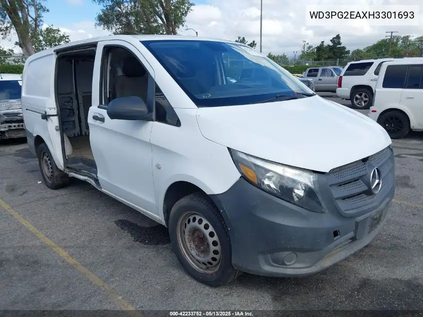 2017 Mercedes-Benz Metris VIN: WD3PG2EAXH3301693 Lot: 42233752