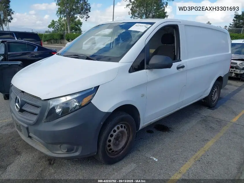 2017 Mercedes-Benz Metris VIN: WD3PG2EAXH3301693 Lot: 42233752