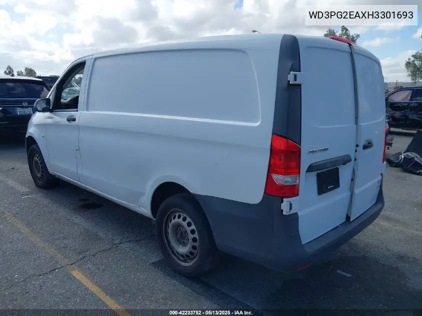 2017 Mercedes-Benz Metris VIN: WD3PG2EAXH3301693 Lot: 42233752