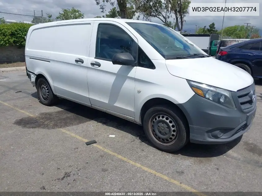 2017 Mercedes-Benz Metris VIN: WD3PG2EA0H3207774 Lot: 42248433