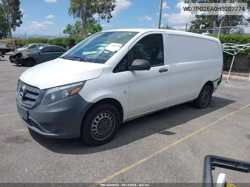 2017 Mercedes-Benz Metris VIN: WD3PG2EA0H3207774 Lot: 42248433