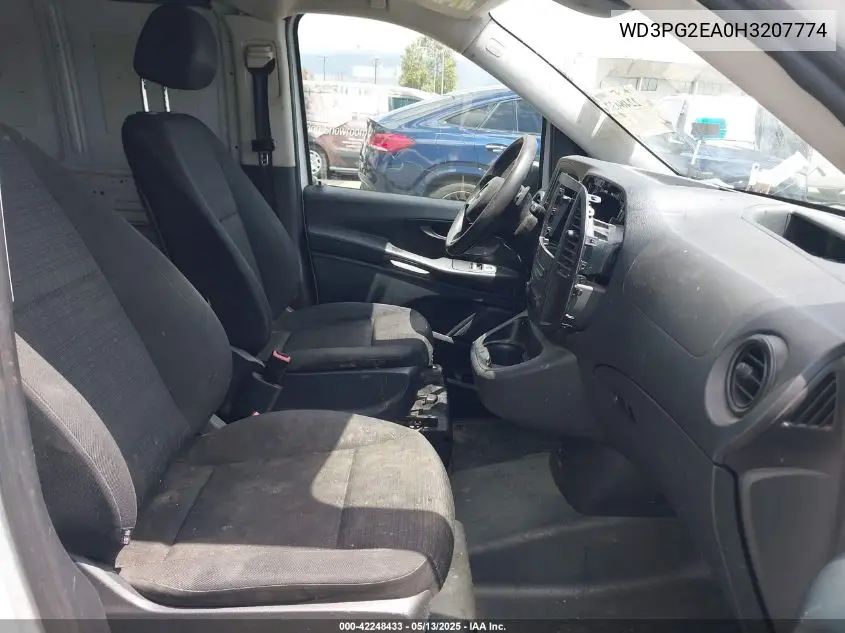 2017 Mercedes-Benz Metris VIN: WD3PG2EA0H3207774 Lot: 42248433