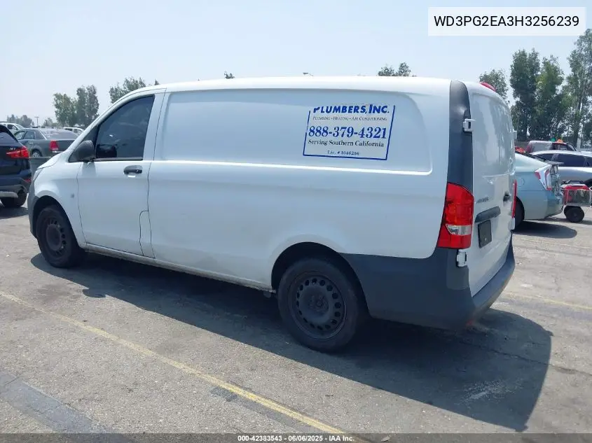 2017 Mercedes-Benz Metris VIN: WD3PG2EA3H3256239 Lot: 42383543