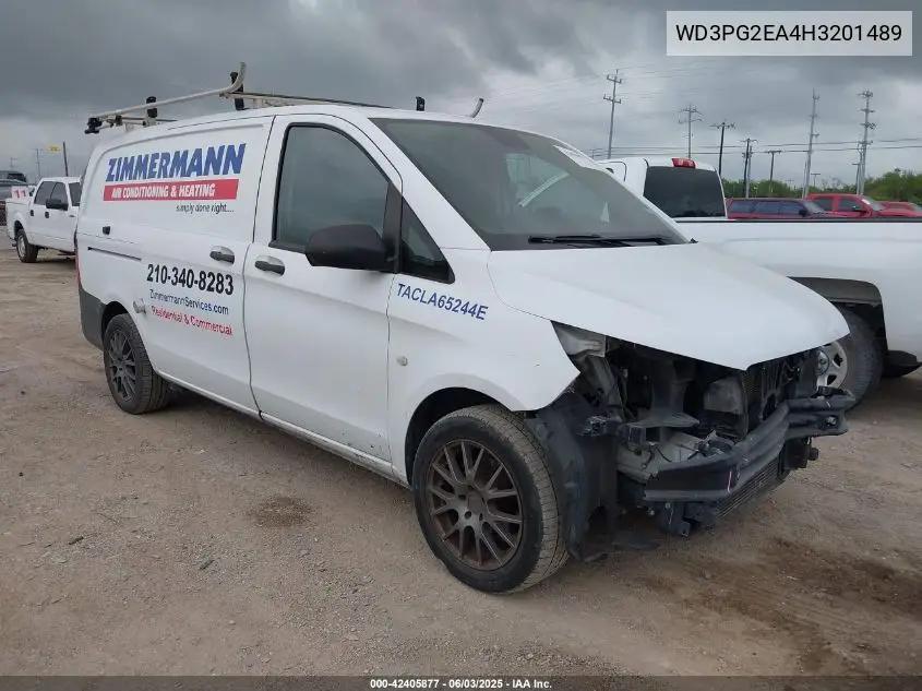 2017 Mercedes-Benz Metris VIN: WD3PG2EA4H3201489 Lot: 42405877