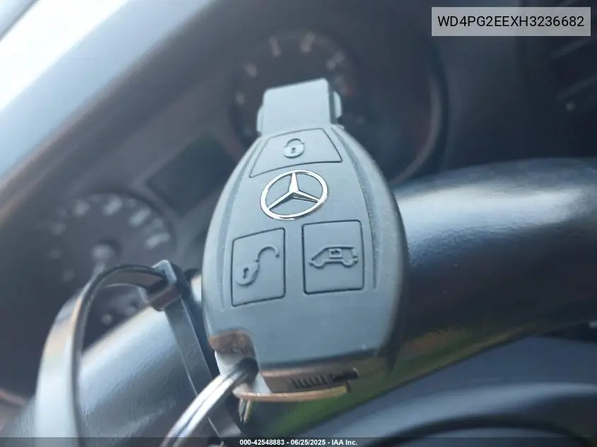 2017 Mercedes-Benz Metris VIN: WD4PG2EEXH3236682 Lot: 42548883