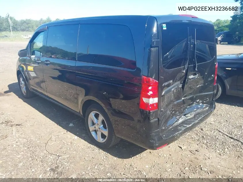 2017 Mercedes-Benz Metris VIN: WD4PG2EEXH3236682 Lot: 42548883
