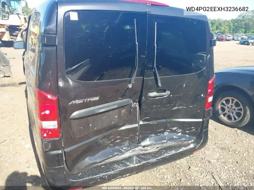 2017 Mercedes-Benz Metris VIN: WD4PG2EEXH3236682 Lot: 42548883