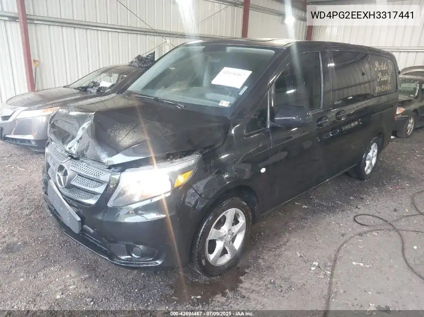 2017 Mercedes-Benz Metris VIN: WD4PG2EEXH3317441 Lot: 42694467