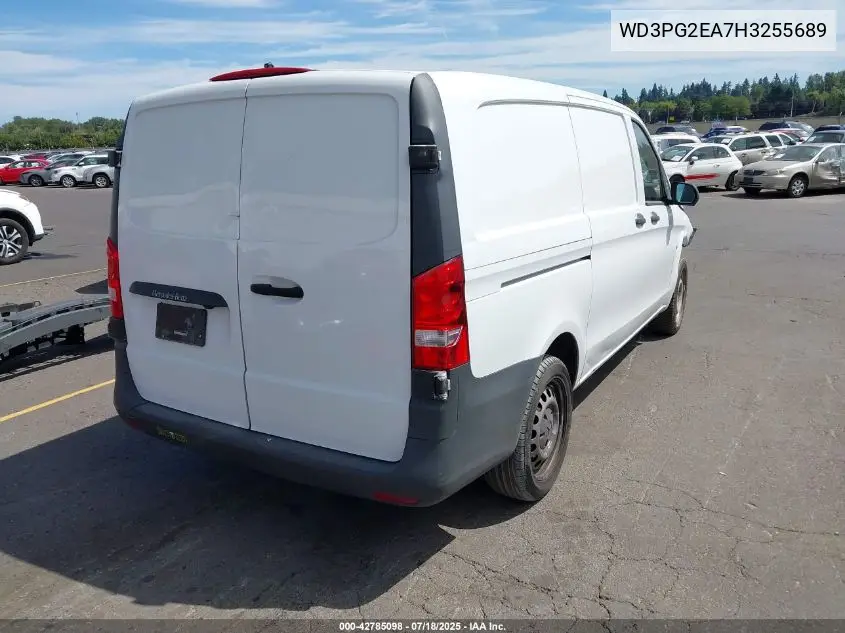 2017 Mercedes-Benz Metris VIN: WD3PG2EA7H3255689 Lot: 42785098