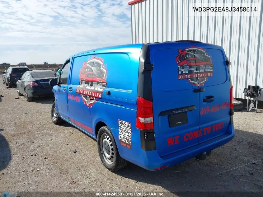 2018 Mercedes-Benz Metris VIN: WD3PG2EA8J3458614 Lot: 41424959