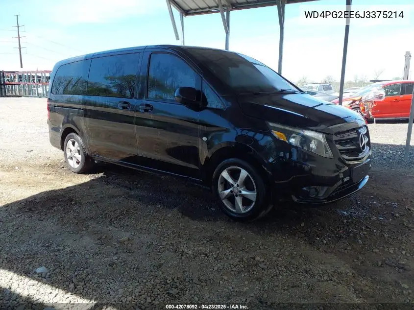 2018 Mercedes-Benz Metris VIN: WD4PG2EE6J3375214 Lot: 42078092