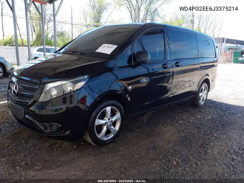2018 Mercedes-Benz Metris VIN: WD4PG2EE6J3375214 Lot: 42078092