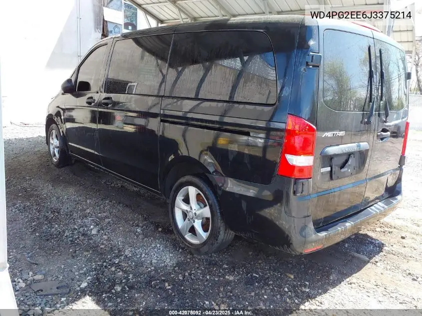 2018 Mercedes-Benz Metris VIN: WD4PG2EE6J3375214 Lot: 42078092
