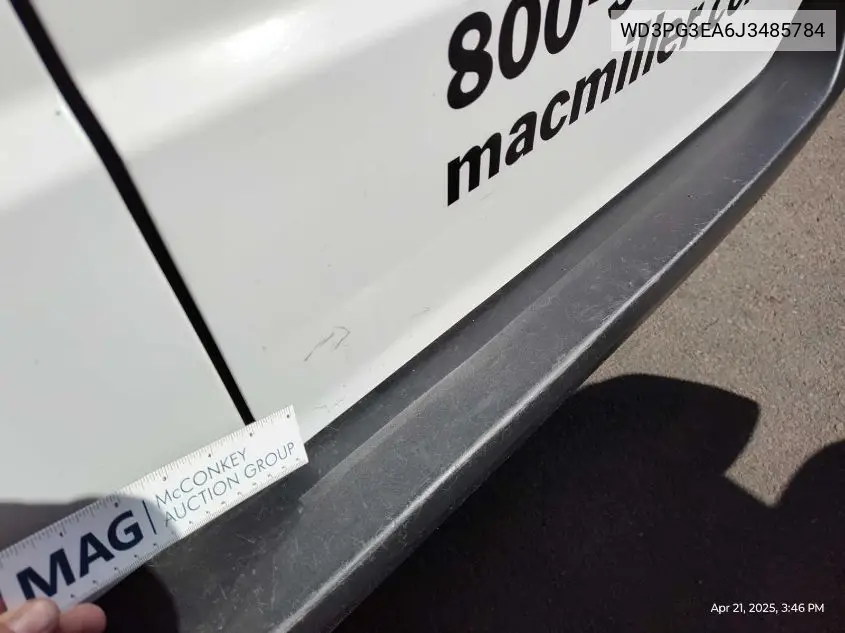 2018 Mercedes-Benz Metris VIN: WD3PG3EA6J3485784 Lot: 42258816
