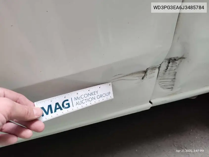 2018 Mercedes-Benz Metris VIN: WD3PG3EA6J3485784 Lot: 42258816