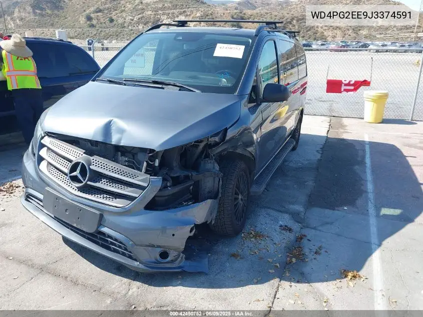 2018 Mercedes-Benz Metris VIN: WD4PG2EE9J3374591 Lot: 42450752