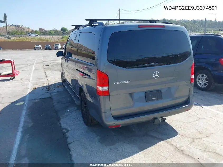 2018 Mercedes-Benz Metris VIN: WD4PG2EE9J3374591 Lot: 42450752