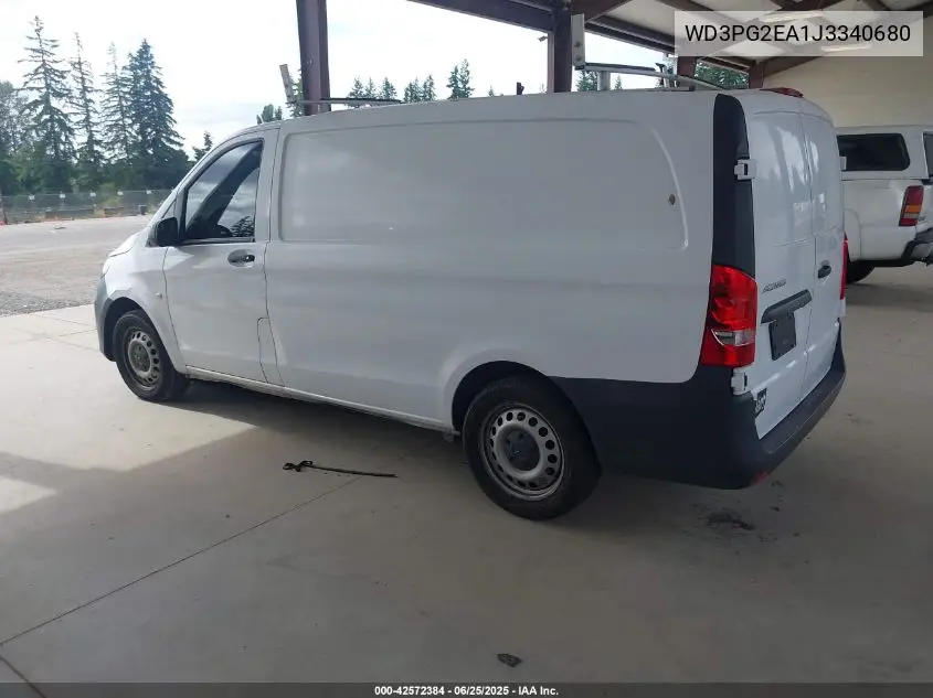 2018 Mercedes-Benz Metris VIN: WD3PG2EA1J3340680 Lot: 42572384