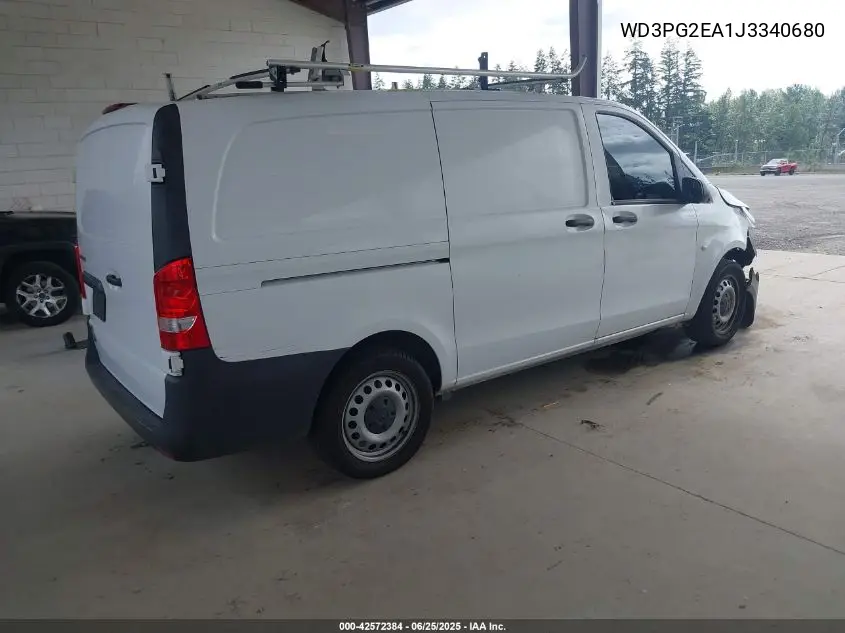 2018 Mercedes-Benz Metris VIN: WD3PG2EA1J3340680 Lot: 42572384